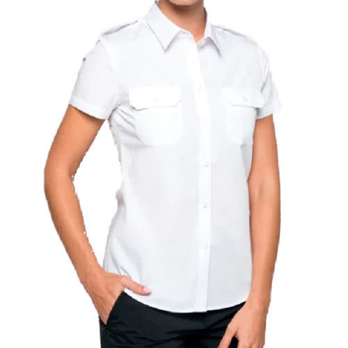 PIL-BLO-SS Pilot Blouse Short Sleeve V neck