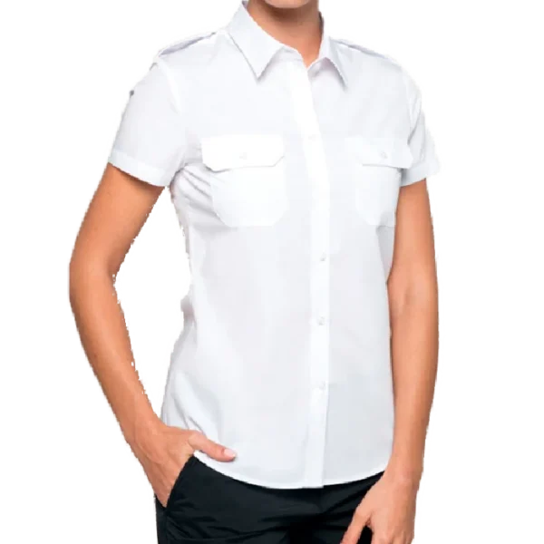 Pilot Blouse Short Sleeve V neck