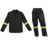CON-11-OD-black Budget Poly Cotton Conti Suit with Reflective