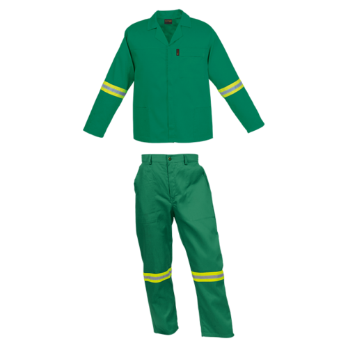 CON-11-OD-emerald Budget Poly Cotton Conti Suit with Reflective