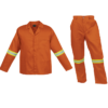 CON-11-OD-orange Budget Poly Cotton Conti Suit with Reflective