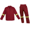 CON-11-OD-red Budget Poly Cotton Conti Suit with Reflective