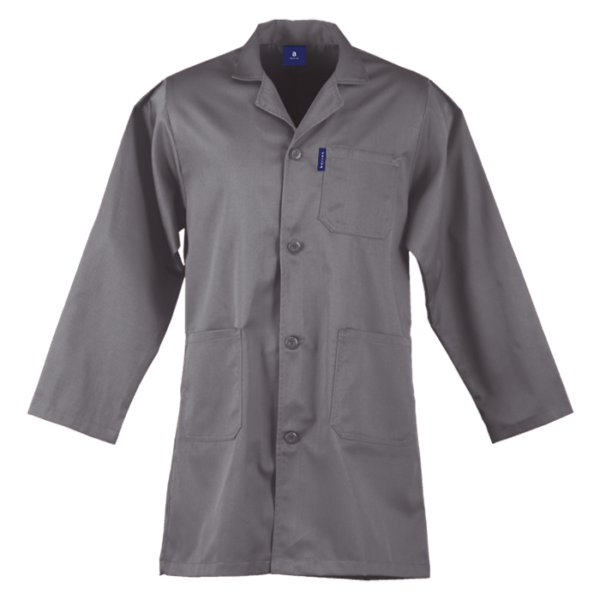 CON-11-OK-grey Poly Cotton Dust Coat