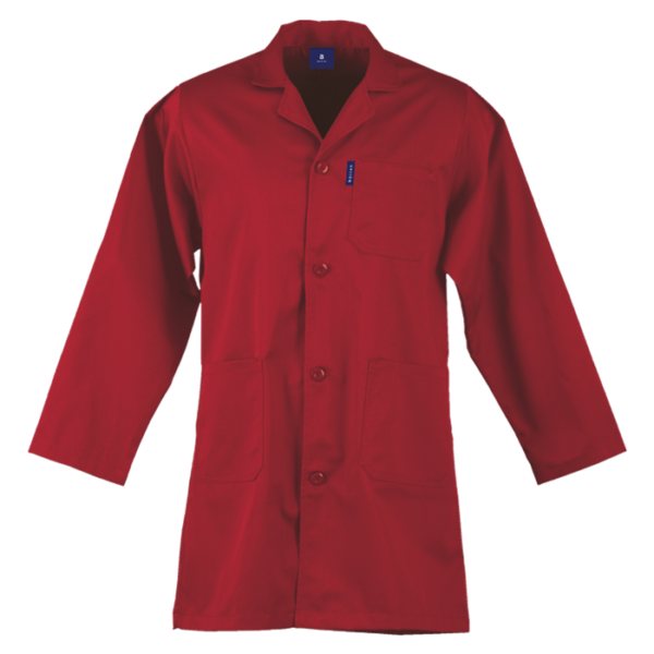 CON-11-OK-red Poly Cotton Dust Coat